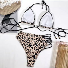 Khloe Strings Attached 2 Piece Bikini Set Swimsuit Swimwear