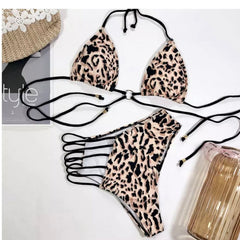 Khloe Strings Attached 2 Piece Bikini Set Swimsuit Swimwear