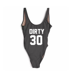 Dirty 30 Black and Yellow Swimsuits