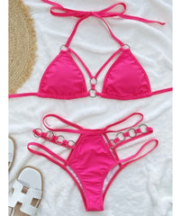 Laila Strings Attached Bikini Swimsuit Swimwear