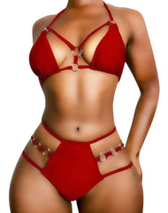 Laila Strings Attached Bikini Swimsuit Swimwear