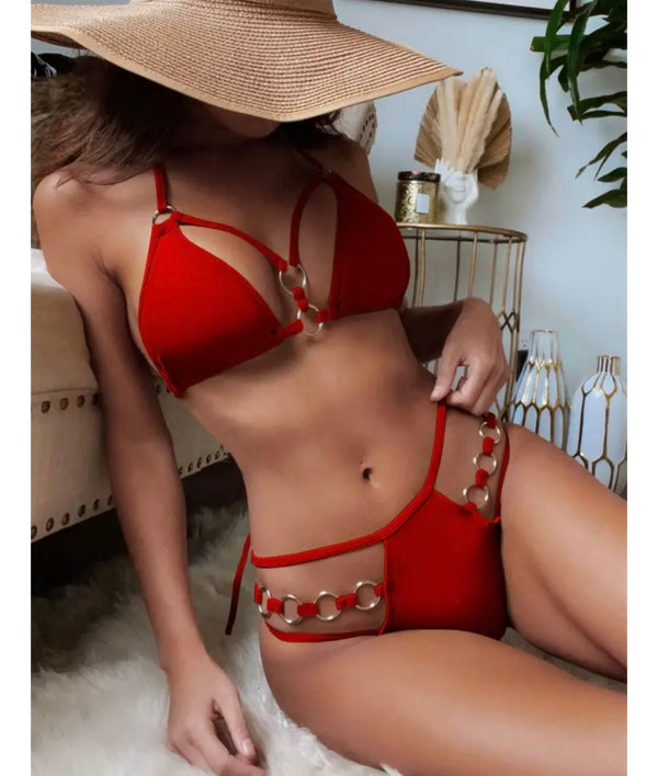 Laila Strings Attached Bikini Swimsuit Swimwear