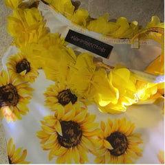 One arm Yellow Sunflower Girls Kids Swimsuit Swimwear