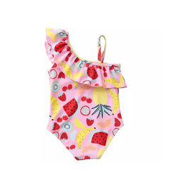 Vacation Print Girls Kids Swimsuit Swimwear