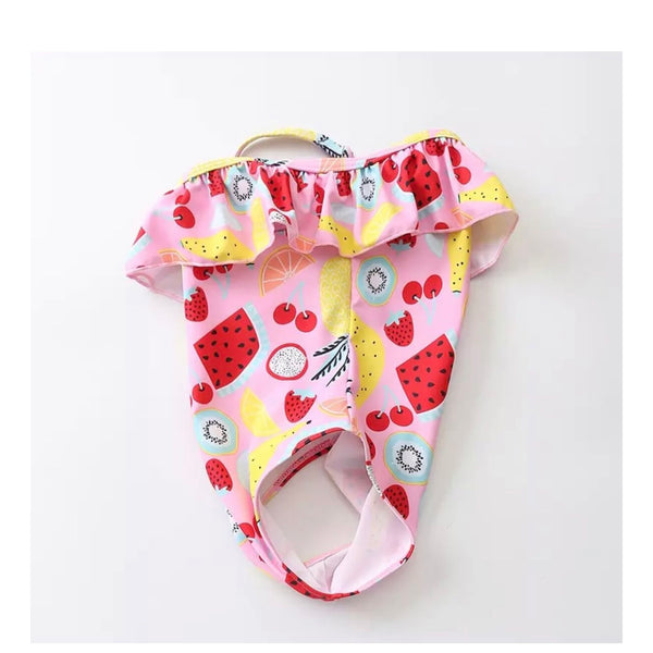 Vacation Print Girls Kids Swimsuit Swimwear