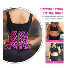 Leopard Print Waist Trainer Gym Training High Quality Compression Tummy Control Shaper