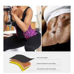 Leopard Print Waist Trainer Gym Training High Quality Compression Tummy Control Shaper