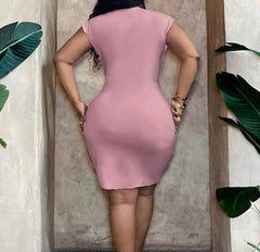 WnTCo Blush Mid Slash Plus Size Dress