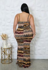 Roar Animal Print High Quality Plus Size Summer Dress