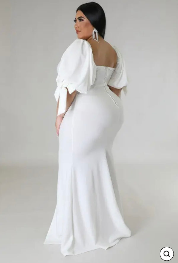 Glam Luxury High Quality HER Plus Size Dress with a Slit