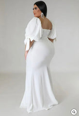 Glam Luxury High Quality HER Plus Size Dress with a Slit