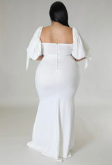 Glam Luxury High Quality HER Plus Size Dress with a Slit