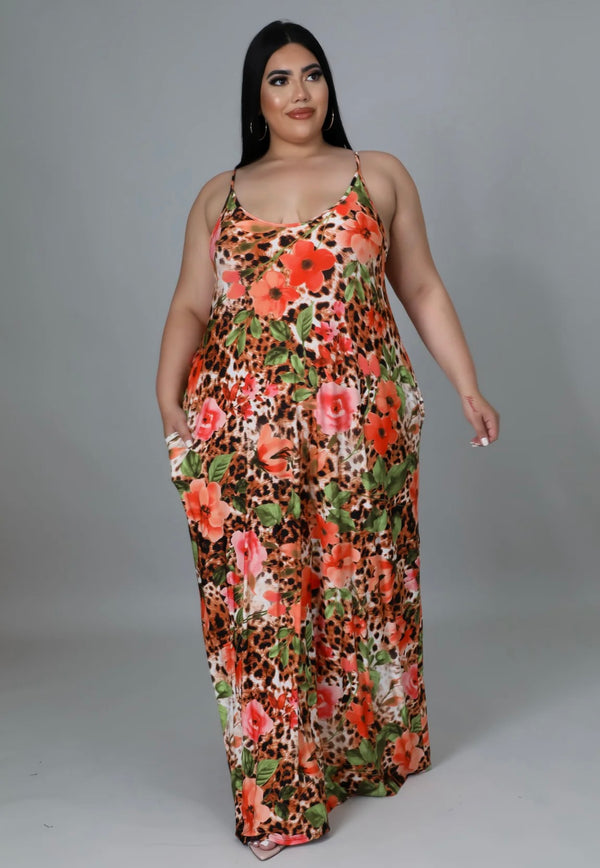 Peachy Roses High Quality Plus Size Summer Dress