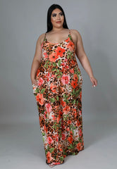 Peachy Roses High Quality Plus Size Summer Dress