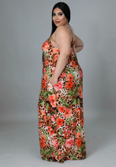 Peachy Roses High Quality Plus Size Summer Dress