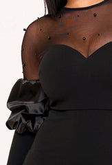 Glam Luxury High Quality Moves Girlie Black Evening Dress for women