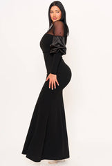 Glam Luxury High Quality Moves Girlie Black Evening Dress for women