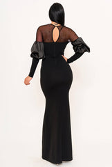 Glam Luxury High Quality Moves Girlie Black Evening Dress for women