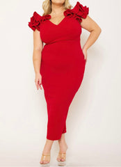 Midi Stylish I Am Gorgeous All Size Plus Size Dress for Women