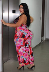 Blossom Florals High Quality Plus Size Dress