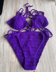 Stunning Chippoh Knit Crotchet Bikini Swimwear Set