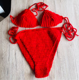 Stunning Chippoh Knit Crotchet Bikini Swimwear Set