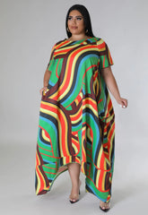 Wardrobenthings Your Choice Vanna 2 in 1 Plus Size Dress or Jumpsuit