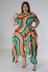 Wardrobenthings Your Choice Vanna 2 in 1 Plus Size Dress or Jumpsuit