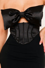 Glam Luxury High Quality Satin Bow Dress for women