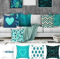 Blue Plush Luxury Continental Scatter Cushion Cover 60cm by 60cm