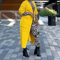 Linda Long Knit Winter Knitted Cardigan Jersey with Pockets for Women