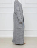 Linda Long Knit Winter Knitted Cardigan with Pockets for Women