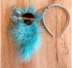 Julz Fur Fascinator Tea Party, Funeral ,Wedding Elegant Fedora Hat