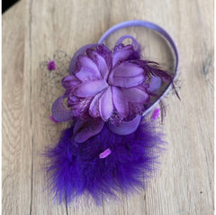 Julz Fur Fascinator Tea Party, Funeral ,Wedding Elegant Fedora Hat