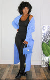 Linda Long Knit Winter Knitted Cardigan with Pockets for Women