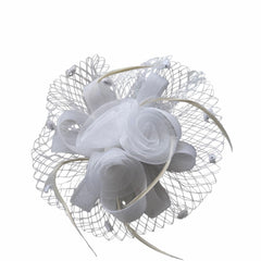 Rosie Fascinator Cocktail, Tea Party, Funeral or Wedding Elegant Fedora Hat