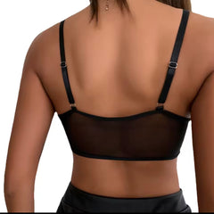 Lemar Lace Tank Crop Corset Top - Bustier Cami Top