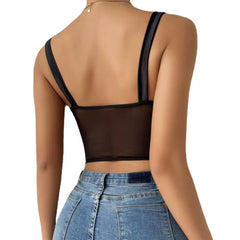 Lana Lace Tank Crop Corset Top - Bustier Cami Top