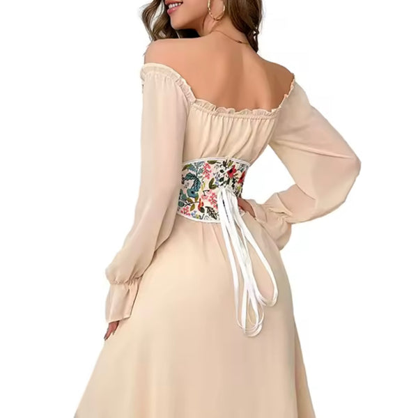 Zella Floral High Quality Loop and Straps Corset Belt