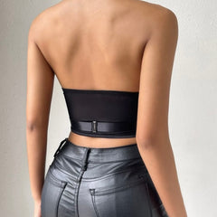 Freyah Lacy Tank Crop Corset Top Bustier Cami Top