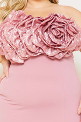 High Quality Sophia Plus Size Pink Blush Dress