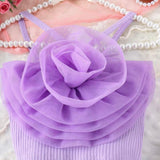 Tarely Pretty Mesh Rose Children Girls  Dress Set