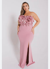 High Quality Sophia Plus Size Pink Blush Dress