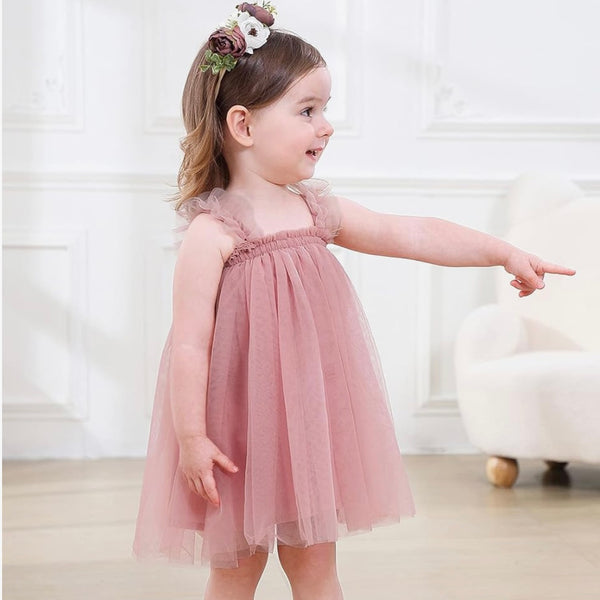 Amelia Party Birthday Wedding Mesh Light Tutu Dress for Girls Kids