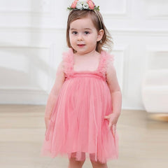 Amelia Party Birthday Wedding Mesh Light Tutu Dress for Girls Kids