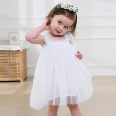 Amelia Party Birthday Wedding Mesh Light Tutu Dress for Girls Kids
