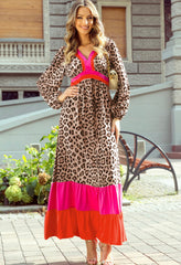 Stacey Brown Leopard Print All Size Plus Size Gorgeous Dress