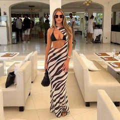 Stylish Zebra stripes Beach Cover Up for women