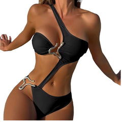 Nona Gorgeous Hollow Out Bikini Swimsuit Swimwear