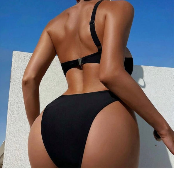 Nona Gorgeous Hollow Out Bikini Swimsuit Swimwear